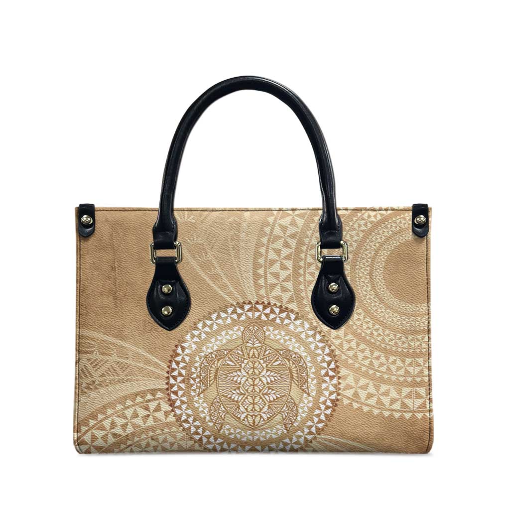 Tonga Ngatu Turtle Leather Bag Vintage Tongan Tapa Cloth LT14 - Polynesian Pride
