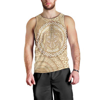 Tonga Ngatu Turtle Men Tank Top Vintage Tongan Tapa Cloth