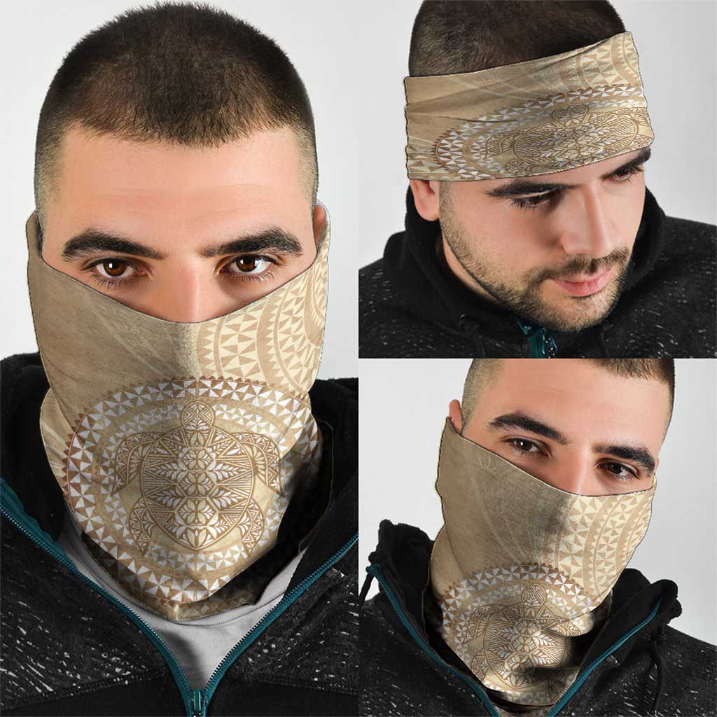 Tonga Ngatu Turtle Neck Gaiter Vintage Tongan Tapa Cloth