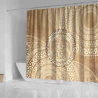 Tonga Ngatu Turtle Shower Curtain Vintage Tongan Tapa Cloth