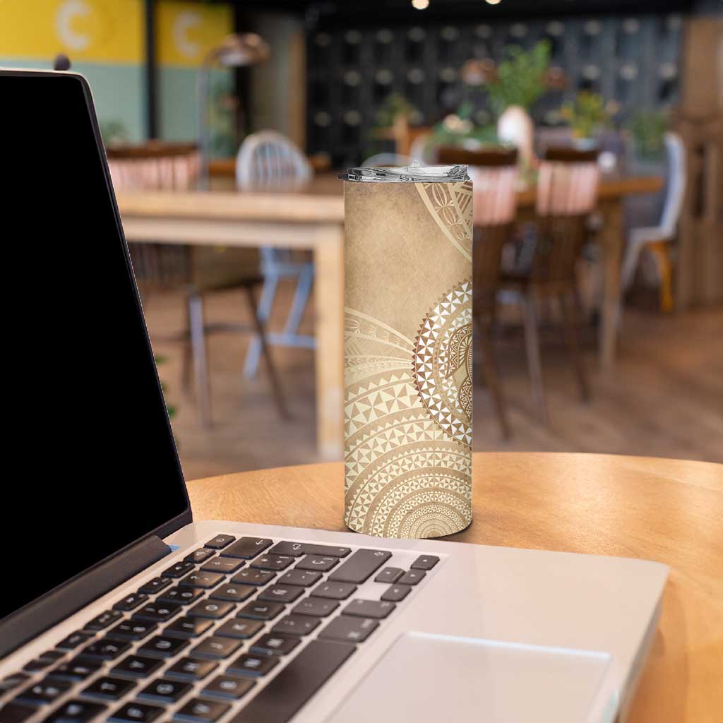 Tonga Ngatu Turtle Skinny Tumbler Vintage Tongan Tapa Cloth
