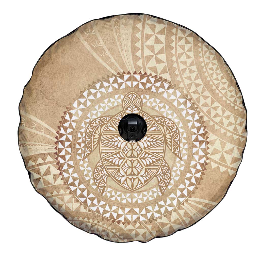 Tonga Ngatu Turtle Spare Tire Cover Vintage Tongan Tapa Cloth