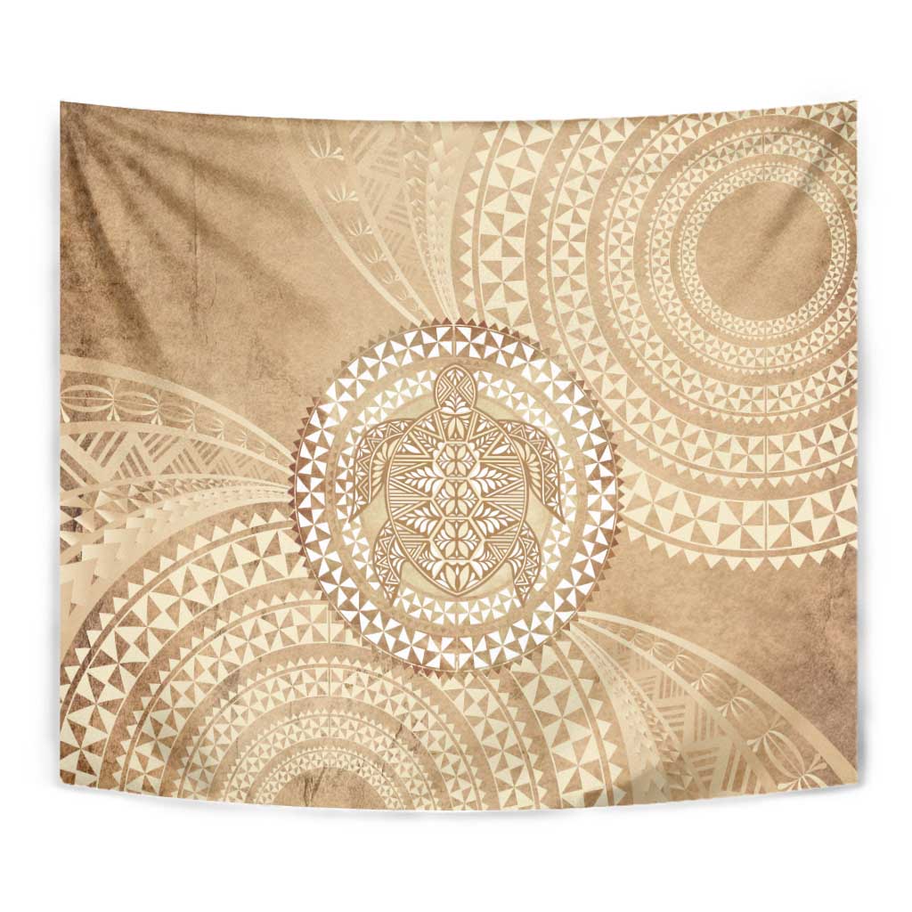 Tonga Ngatu Turtle Tapestry Vintage Tongan Tapa Cloth