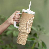 Tonga Ngatu Turtle Tumbler With Handle Vintage Tongan Tapa Cloth