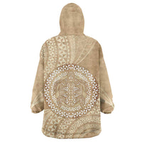 Tonga Ngatu Turtle Wearable Blanket Hoodie Vintage Tongan Tapa Cloth LT14 - Polynesian Pride
