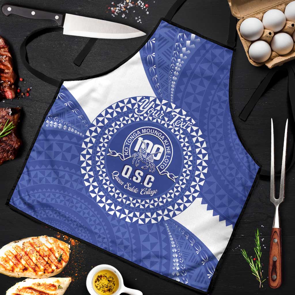 Queen Salote College 100th Anniversary Personalized Apron Est 1926 Kolisi Fefine Tongan Ngatu Pattern