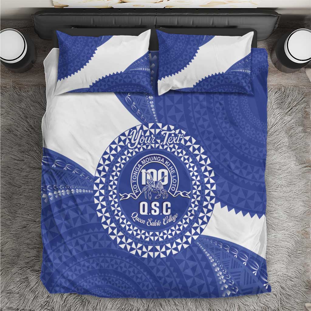 Queen Salote College 100th Anniversary Personalized Bedding Set Est 1926 Kolisi Fefine Tongan Ngatu Pattern