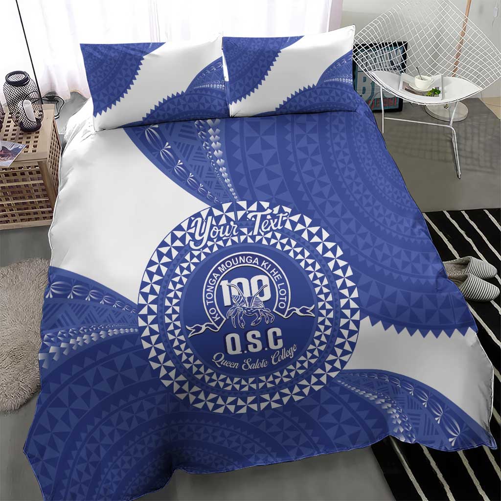 Queen Salote College 100th Anniversary Personalized Bedding Set Est 1926 Kolisi Fefine Tongan Ngatu Pattern