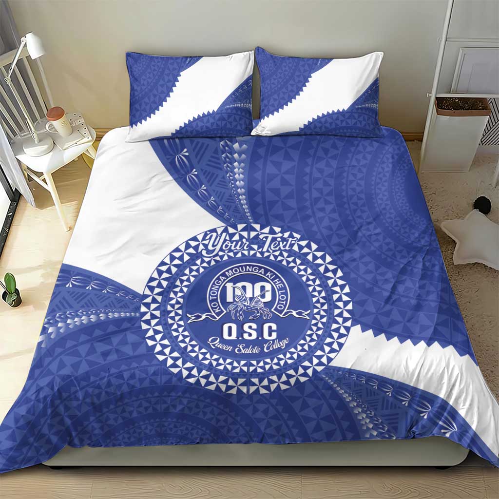 Queen Salote College 100th Anniversary Personalized Bedding Set Est 1926 Kolisi Fefine Tongan Ngatu Pattern