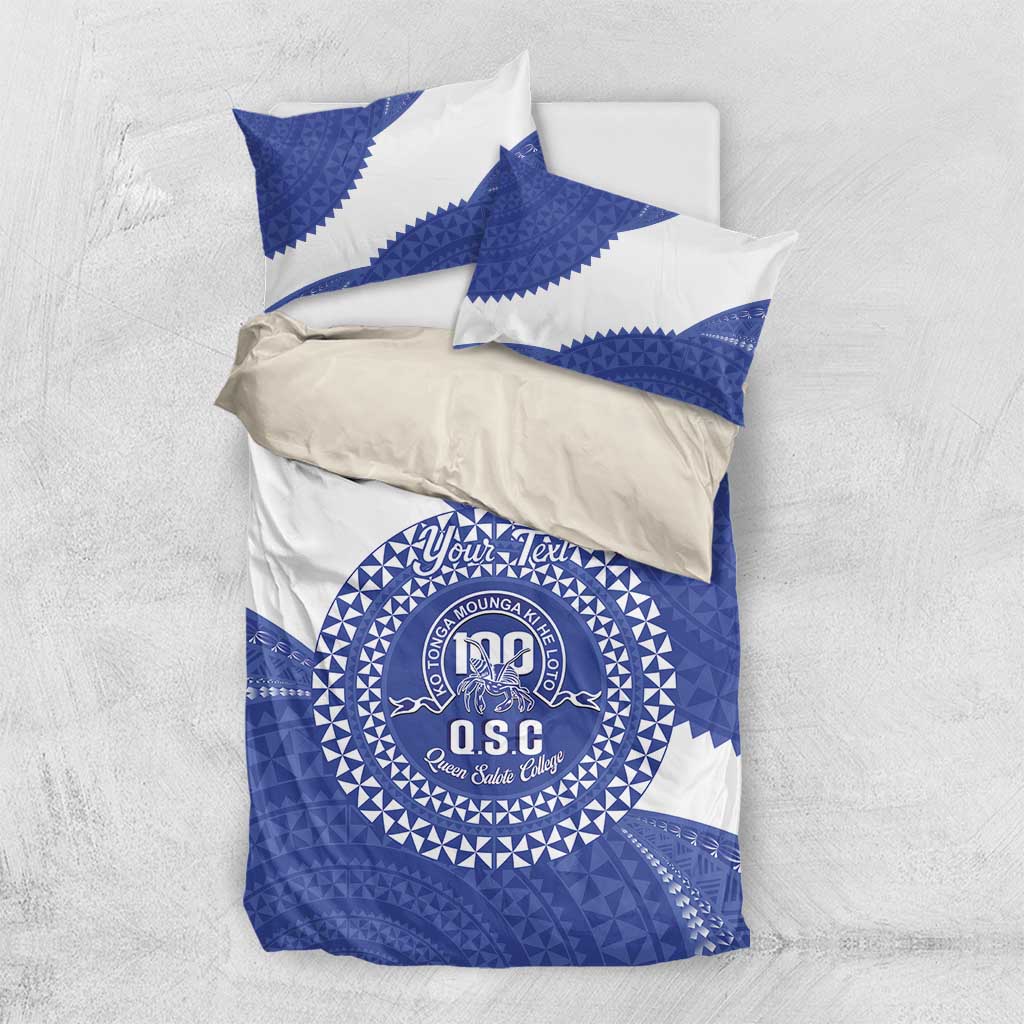 Queen Salote College 100th Anniversary Personalized Bedding Set Est 1926 Kolisi Fefine Tongan Ngatu Pattern