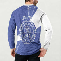 Queen Salote College 100th Anniversary Personalized Button Sweatshirt Est 1926 Kolisi Fefine Tongan Ngatu Pattern