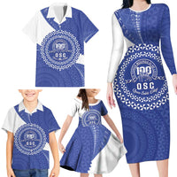 Queen Salote College 100th Anniversary Personalized Family Matching Long Sleeve Bodycon Dress and Hawaiian Shirt Est 1926 Kolisi Fefine Tongan Ngatu Pattern LT14 - Polynesian Pride