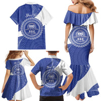 Queen Salote College 100th Anniversary Personalized Family Matching Mermaid Dress and Hawaiian Shirt Est 1926 Kolisi Fefine Tongan Ngatu Pattern LT14 - Polynesian Pride