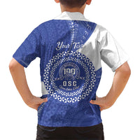 Queen Salote College 100th Anniversary Personalized Family Matching Off Shoulder Short Dress and Hawaiian Shirt Est 1926 Kolisi Fefine Tongan Ngatu Pattern LT14 - Polynesian Pride