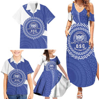 Queen Salote College 100th Anniversary Personalized Family Matching Summer Maxi Dress and Hawaiian Shirt Est 1926 Kolisi Fefine Tongan Ngatu Pattern LT14 - Polynesian Pride