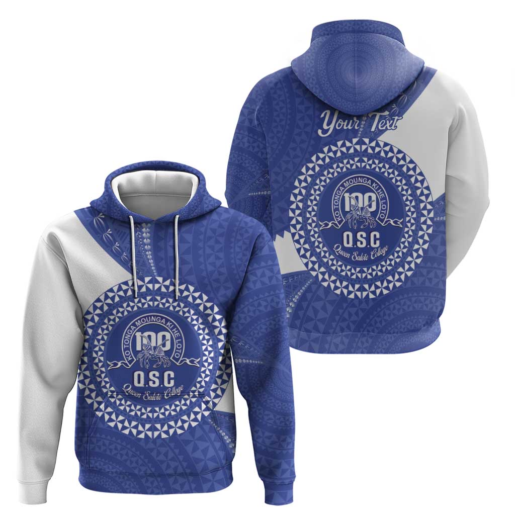 Queen Salote College 100th Anniversary Personalized Hoodie Est 1926 Kolisi Fefine Tongan Ngatu Pattern