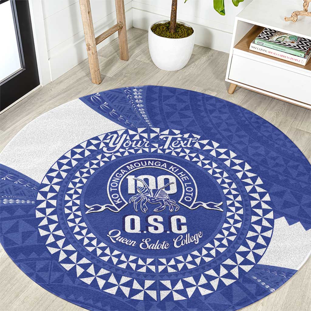 Queen Salote College 100th Anniversary Personalized Round Carpet Est 1926 Kolisi Fefine Tongan Ngatu Pattern