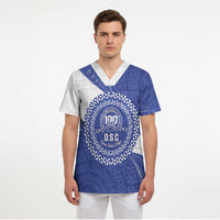 Queen Salote College 100th Anniversary Personalized Scrub Top Est 1926 Kolisi Fefine Tongan Ngatu Pattern
