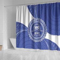 Queen Salote College 100th Anniversary Personalized Shower Curtain Est 1926 Kolisi Fefine Tongan Ngatu Pattern