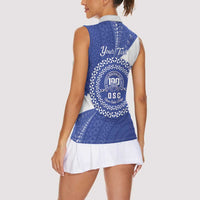 Queen Salote College 100th Anniversary Personalized Women Sleeveless Polo Shirt Est 1926 Kolisi Fefine Tongan Ngatu Pattern LT14 - Polynesian Pride