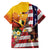 Personalised United States And Papua New Guinea Family Matching Off Shoulder Maxi Dress and Hawaiian Shirt USA Eagle With PNG Bird Of Paradise