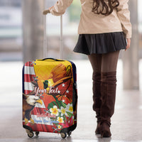 Personalised United States And Papua New Guinea Luggage Cover USA Eagle With PNG Bird Of Paradise LT14 - Polynesian Pride