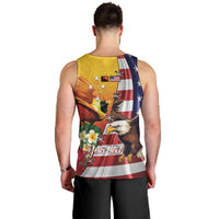 Personalised United States And Papua New Guinea Men Tank Top USA Eagle With PNG Bird Of Paradise LT14 - Polynesian Pride