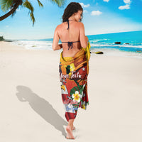 Personalised United States And Papua New Guinea Sarong USA Eagle With PNG Bird Of Paradise LT14 - Polynesian Pride