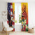 Personalised United States And Papua New Guinea Window Curtain USA Eagle With PNG Bird Of Paradise