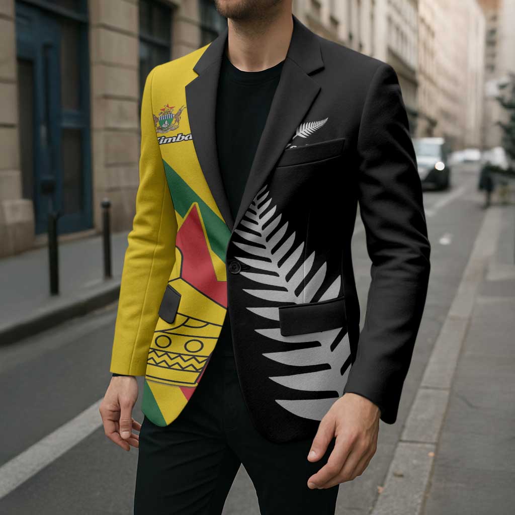 Custom New Zealand and Zimbabwe Blazer NZ Fern Zim Flag Half Style