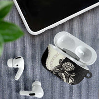 Black Polynesia Tribal Octopus Tattoo AirPods Case Pikake Lei Polynesian Pattern
