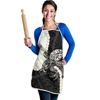 Black Polynesia Tribal Octopus Tattoo Apron Pikake Lei Polynesian Pattern
