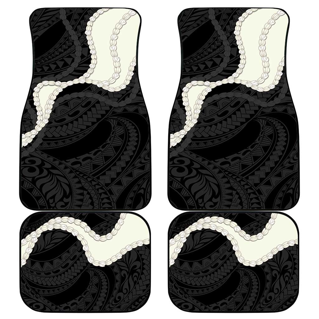 Black Polynesia Tribal Octopus Tattoo Car Mats Pikake Lei Polynesian Pattern