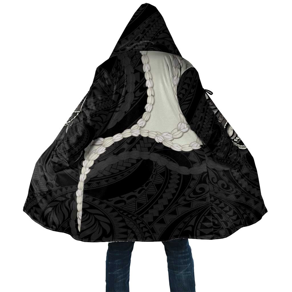 Black Polynesia Tribal Octopus Tattoo Cloak Pikake Lei Polynesian Pattern