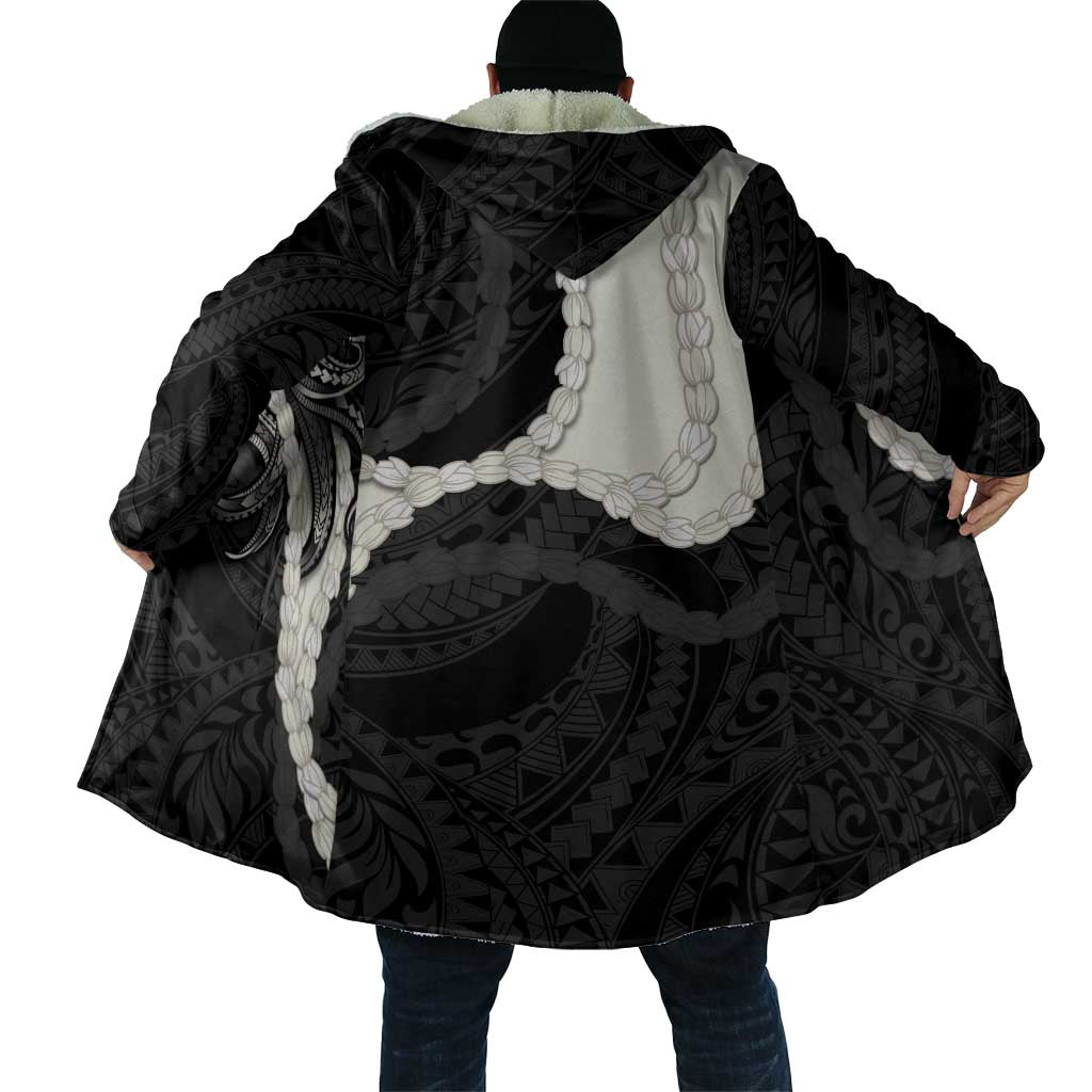 Black Polynesia Tribal Octopus Tattoo Cloak Pikake Lei Polynesian Pattern