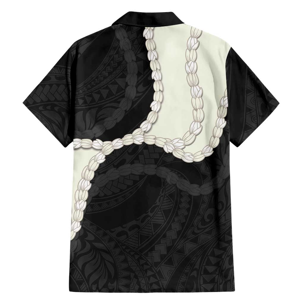 Black Polynesia Tribal Octopus Tattoo Family Matching Summer Maxi Dress and Hawaiian Shirt Pikake Lei Polynesian Pattern