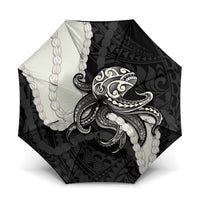 Black Polynesia Tribal Octopus Tattoo Umbrella Pikake Lei Polynesian Pattern