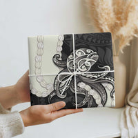 Black Polynesia Tribal Octopus Tattoo Wrapping Paper Pikake Lei Polynesian Pattern