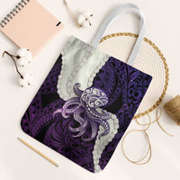Purple Galaxy Polynesia Tribal Octopus Tattoo Tote Bag Pikake Lei Polynesian Pattern