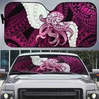 Pink Galaxy Polynesia Tribal Octopus Tattoo Auto Sun Shade Pikake Lei Polynesian Pattern