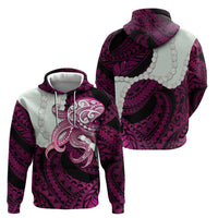 Pink Galaxy Polynesia Tribal Octopus Tattoo Hoodie Pikake Lei Polynesian Pattern