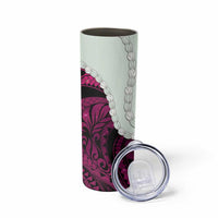 Pink Galaxy Polynesia Tribal Octopus Tattoo Skinny Tumbler Pikake Lei Polynesian Pattern