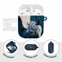 Blue Galaxy Polynesia Tribal Octopus Tattoo AirPods Case Pikake Lei Polynesian Pattern