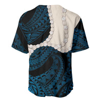 Blue Galaxy Polynesia Tribal Octopus Tattoo Baseball Jersey Pikake Lei Polynesian Pattern