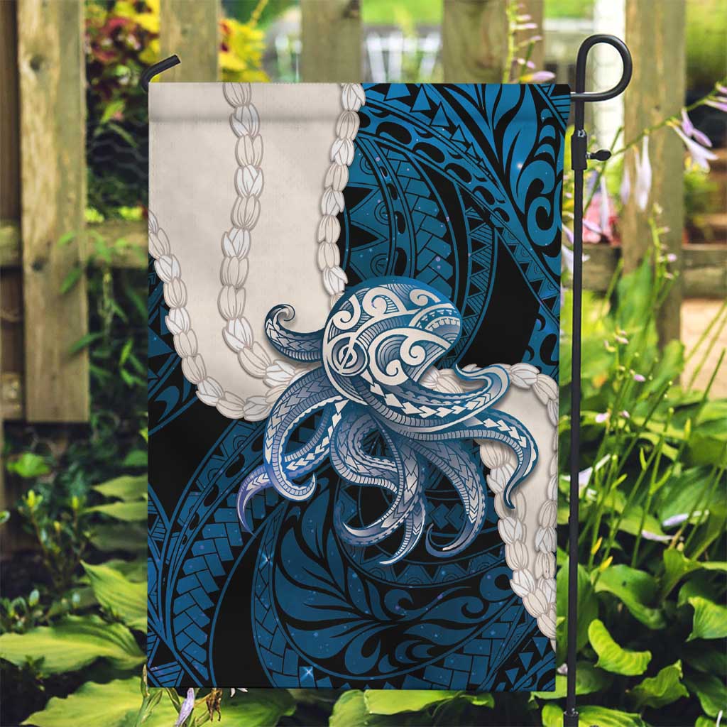 Blue Galaxy Polynesia Tribal Octopus Tattoo Garden Flag Pikake Lei Polynesian Pattern