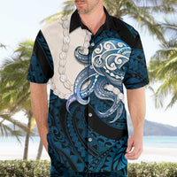 Blue Galaxy Polynesia Tribal Octopus Tattoo Hawaiian Shirt Pikake Lei Polynesian Pattern