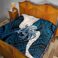 Blue Galaxy Polynesia Tribal Octopus Tattoo Quilt Pikake Lei Polynesian Pattern