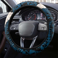 Blue Galaxy Polynesia Tribal Octopus Tattoo Steering Wheel Cover Pikake Lei Polynesian Pattern