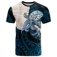 Blue Galaxy Polynesia Tribal Octopus Tattoo T Shirt Pikake Lei Polynesian Pattern