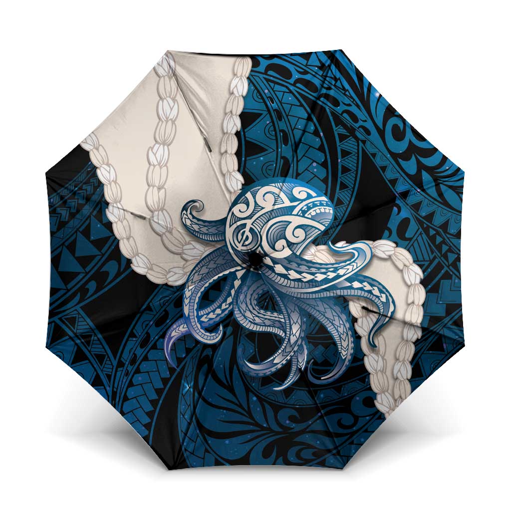 Blue Galaxy Polynesia Tribal Octopus Tattoo Umbrella Pikake Lei Polynesian Pattern